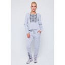 SWEAT SUIT LIGHT GREY WITH BLACK ORNAMENT