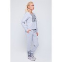 SWEAT SUIT LIGHT GREY WITH BLACK ORNAMENT
