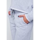 SWEAT SUIT LIGHT GREY WITH BLACK ORNAMENT