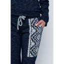 SWEAT SUIT DARK BLUE WITH WHITE ORNAMENT