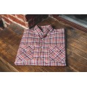 CHECKED SHIRT IN BROWN & RED