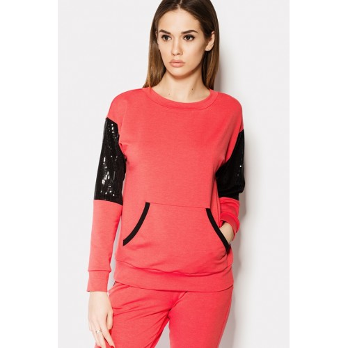 TAILORED STRETCH SWEAT SUIT RED & BLACK