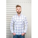 CHECKED SHIRT IN WHITE & BLUE
