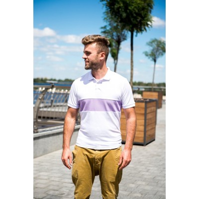 PORTSIDE POLO WHITE & VIOLET