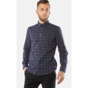 DARK BLUE CHECKED SHIRT IN RED & WHITE