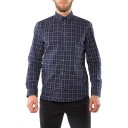 DARK BLUE CHECKED SHIRT IN RED & WHITE