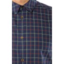 DARK BLUE CHECKED SHIRT IN RED & WHITE