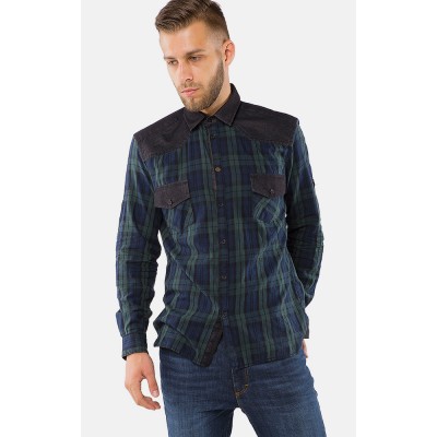 CHECKED SHIRT IN BLUE & GREEN