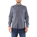 CHECKED SHIRT IN DENIM & WHITE