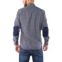 CHECKED SHIRT IN DENIM & WHITE