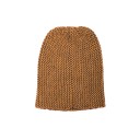 KNIT BEANIE DARK GOLD