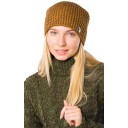 KNIT BEANIE DARK GOLD