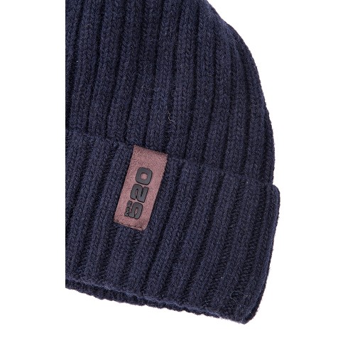 DARK BLUE WOOL BEANIE