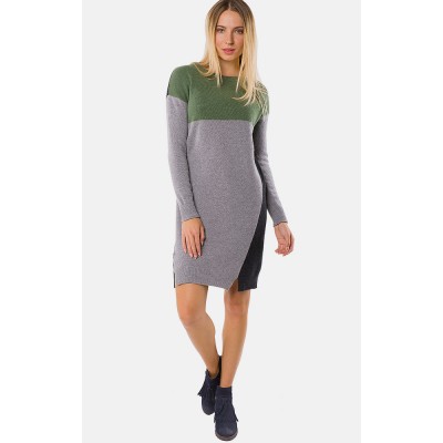 DRESS WOOL GREEN & GREY