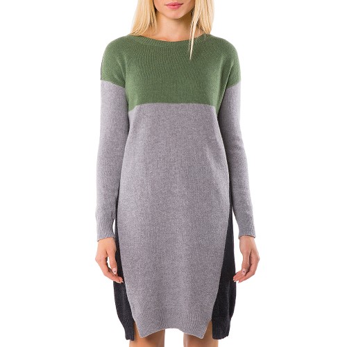 DRESS WOOL GREEN & GREY