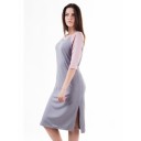 CASUAL SPORTY DRESS GREY & PINK