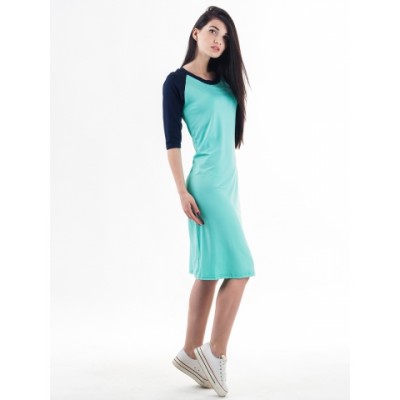 CASUAL SPORTY DRESS TURQUOISE & BLUE    