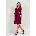 DRESS "BESSA" BURGUNDY