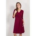 DRESS "BESSA" BURGUNDY