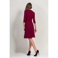 DRESS "BESSA" BURGUNDY